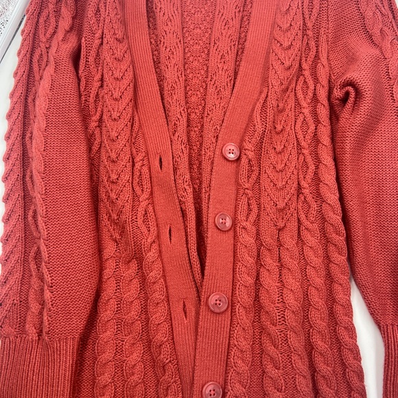 EVA MENDES 2pc Sweater set beautiful fall burnt orange color - Picture 4 of 11